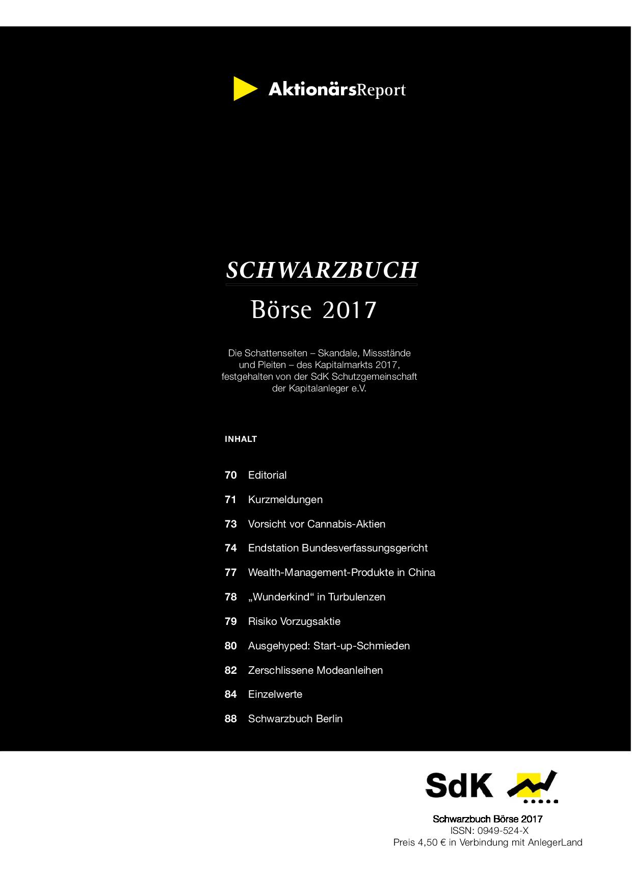 Titelfoto Schwarzbuch Boerse 2017
